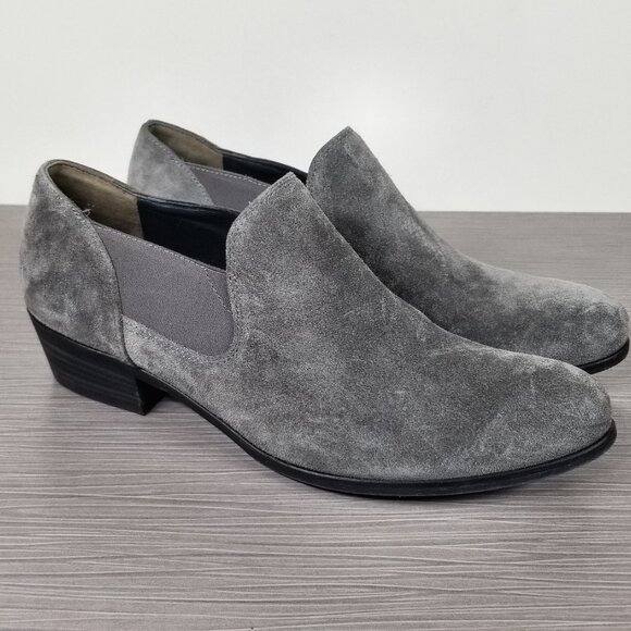 Paul Green Faith Slip On Ankle Booties, Gray Suede, Womens Size 7 M - Picture 3 of 12